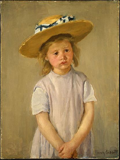 Mary Cassatt Child in a Straw Hat France oil painting art